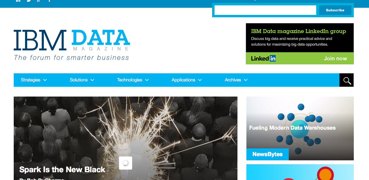 IBM Data Magazine Content Strategy to streamline & focus the content--and establish a personality.